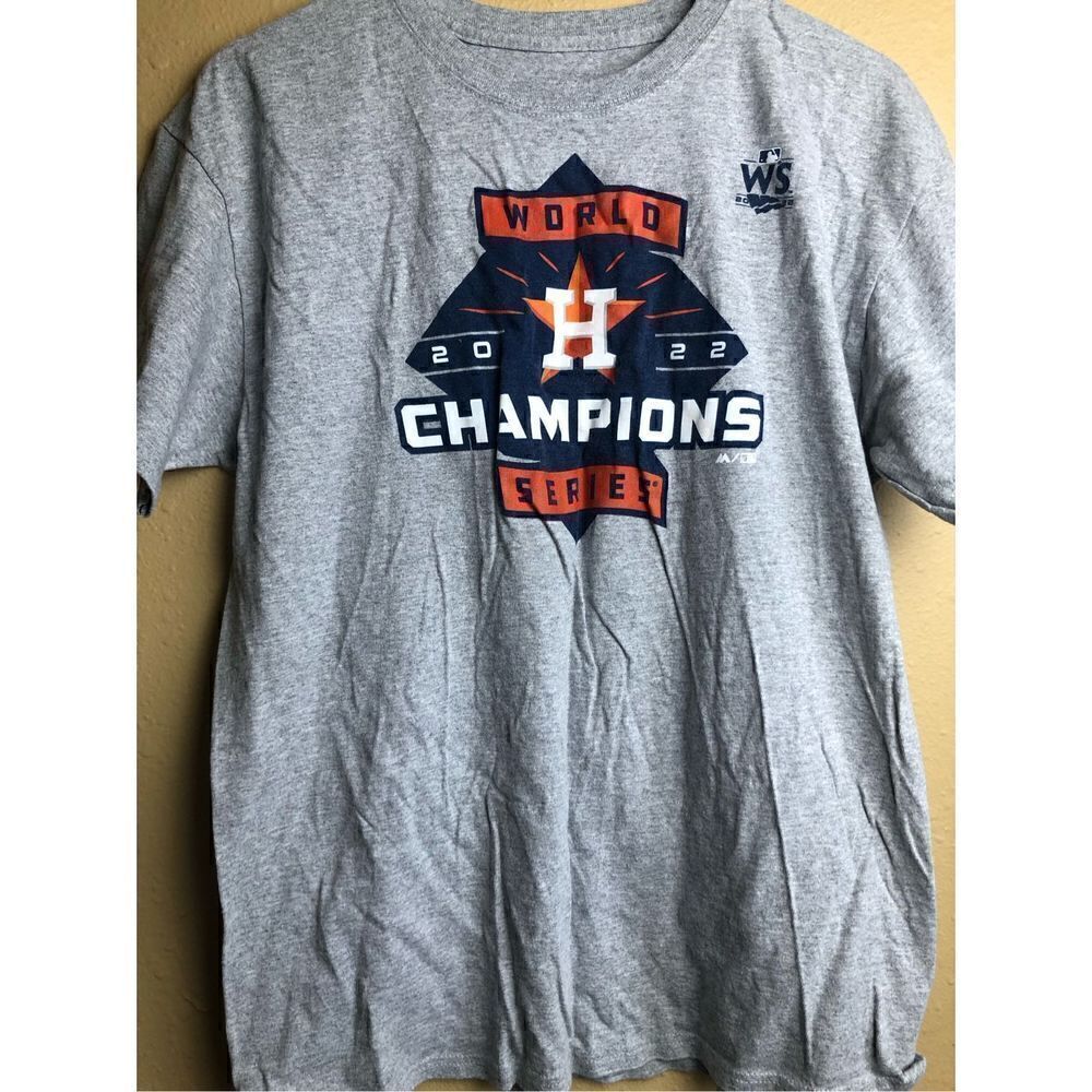 Houston Astros 2022 World Series Champions  T-Shirt - Gray size L